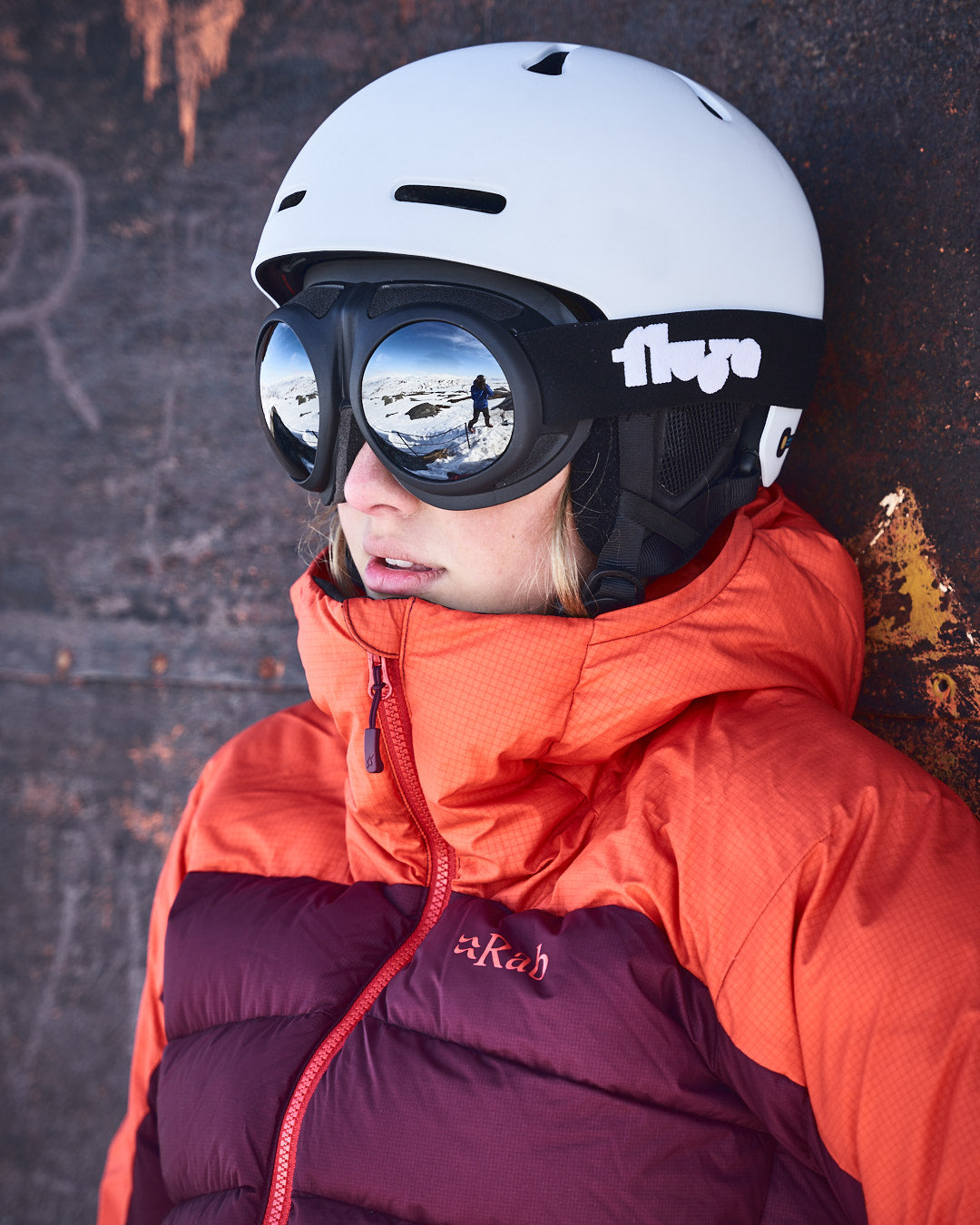 Rovfluga Goggles - Super Silver | Orange Lens