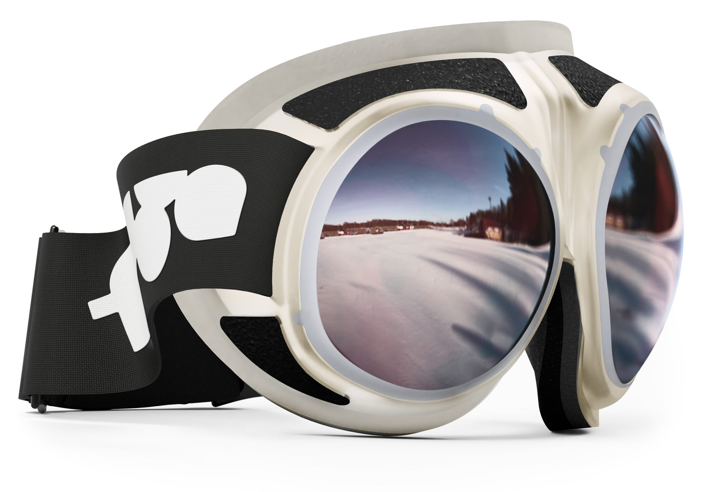 Rovfluga Goggles - Super Silver | Orange Lens