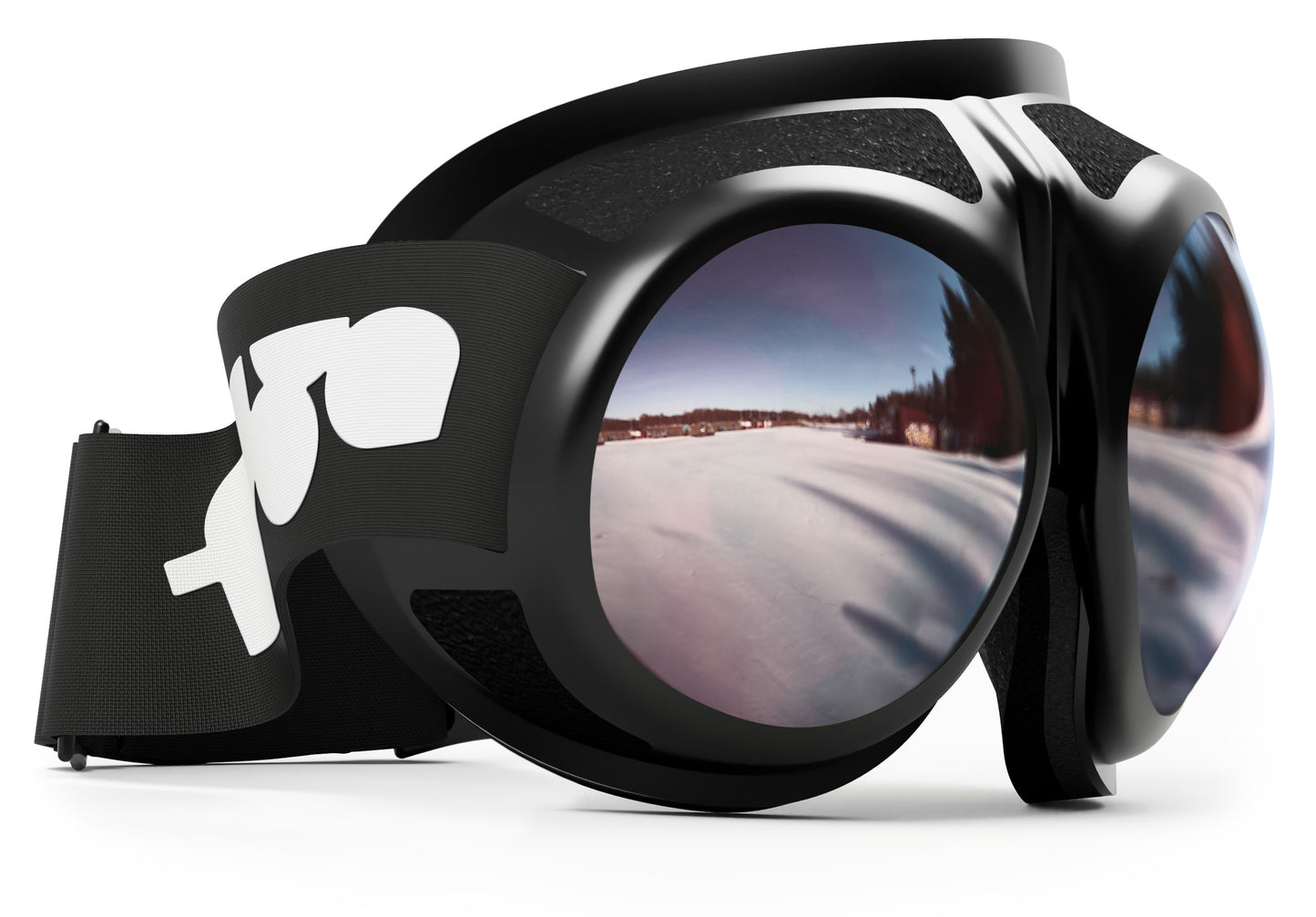 Rovfluga Goggles - Super Silver | Orange Lens