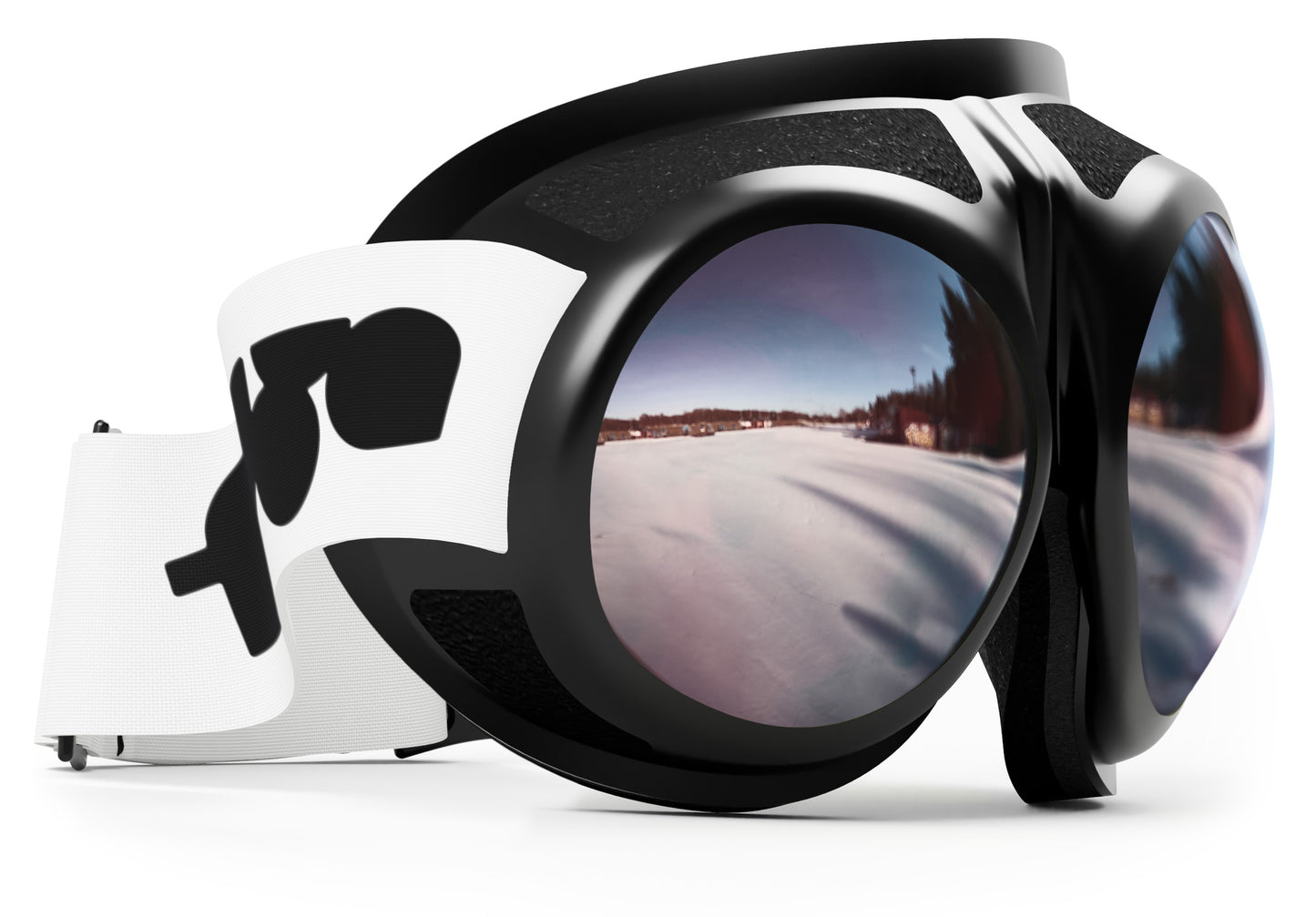 Rovfluga Goggles - Super Silver | Orange Lens