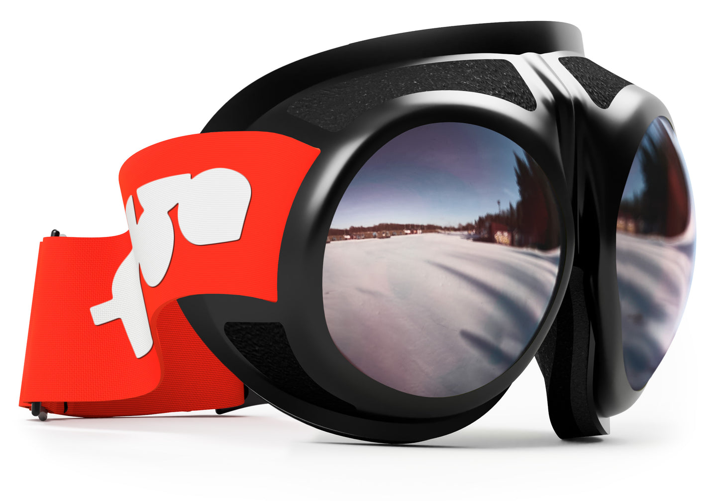 Rovfluga Goggles - Super Silver | Orange Lens