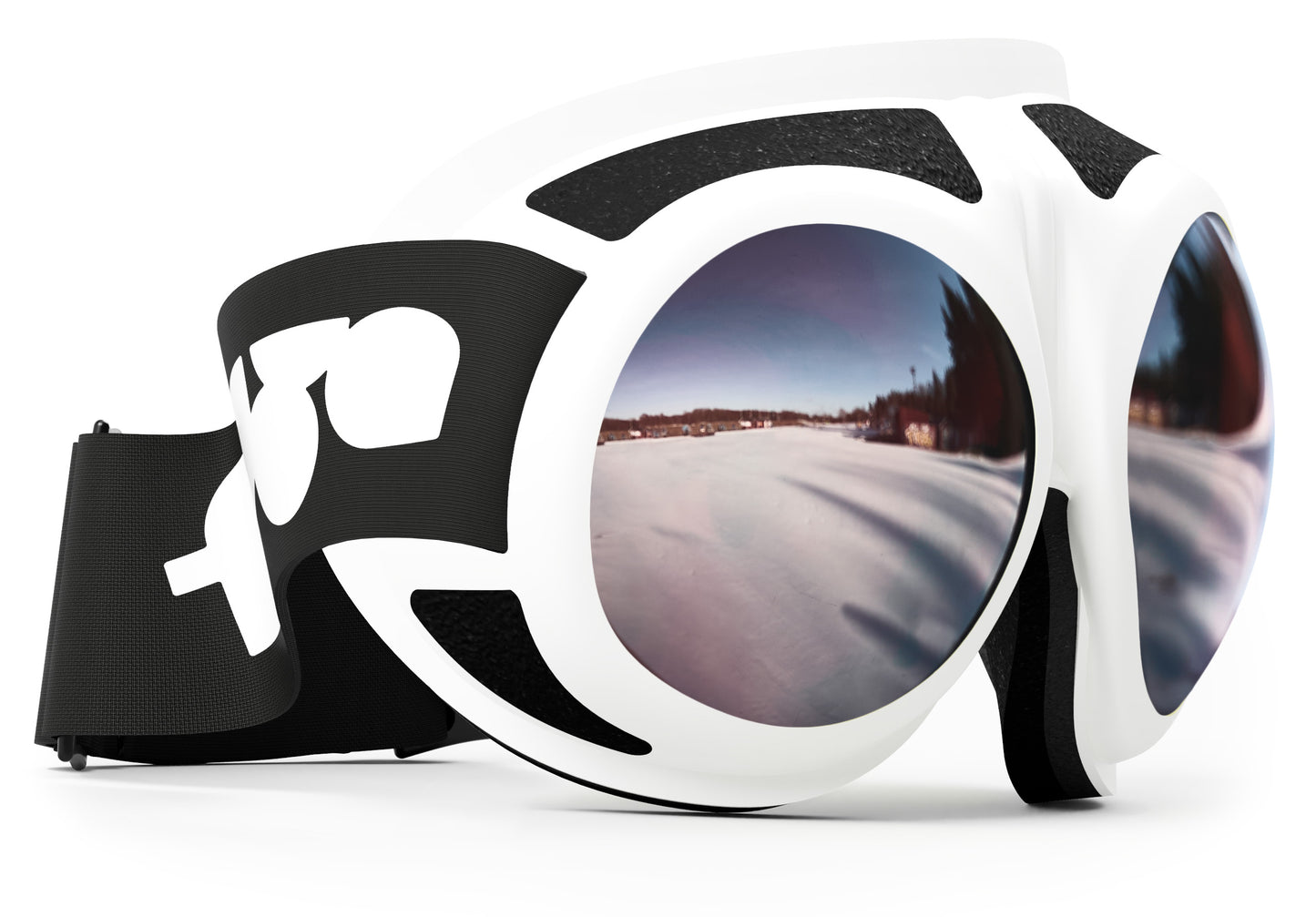 Rovfluga Goggles - Super Silver | Orange Lens