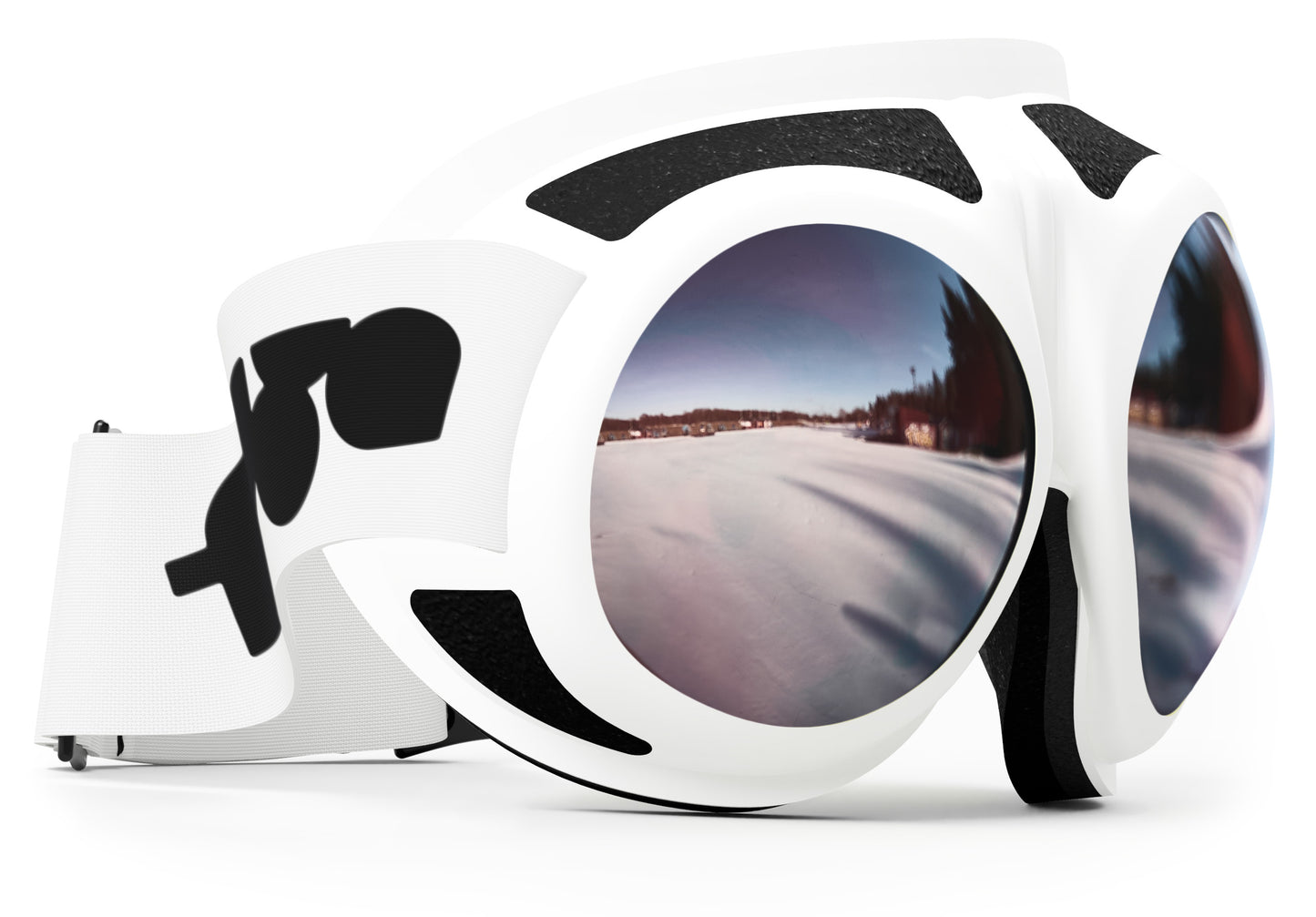 Rovfluga Goggles - Super Silver | Orange Lens