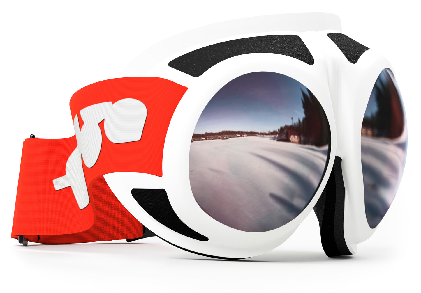 Rovfluga Goggles - Super Silver | Orange Lens