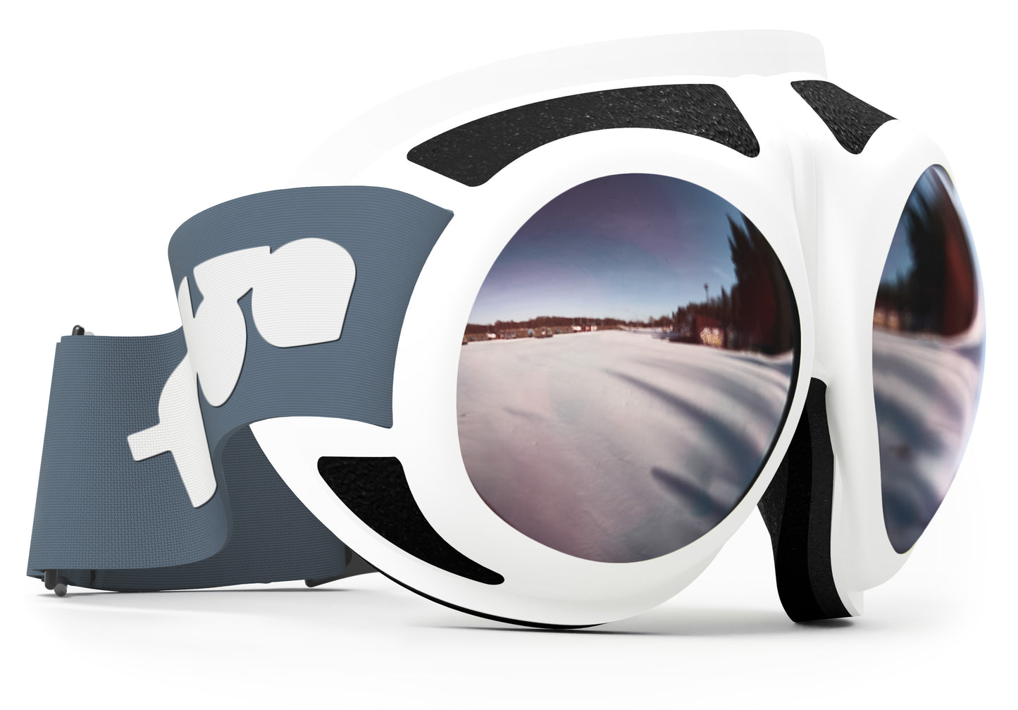 Rovfluga Goggles - Super Silver | Orange Lens