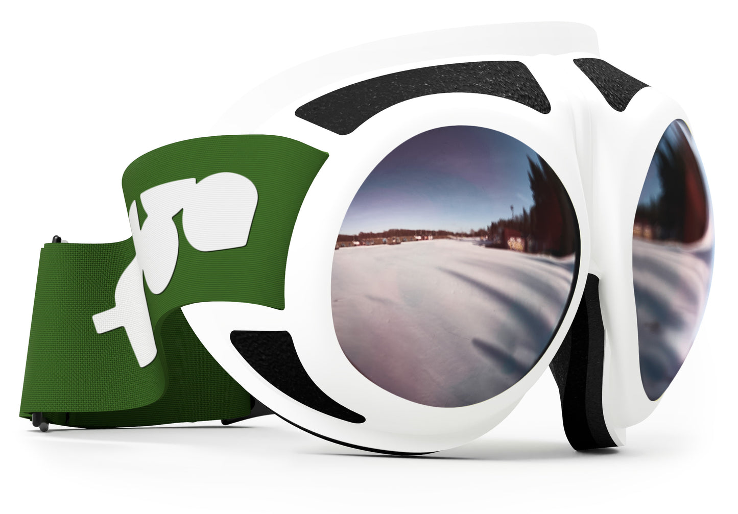 Rovfluga Goggles - Super Silver | Orange Lens