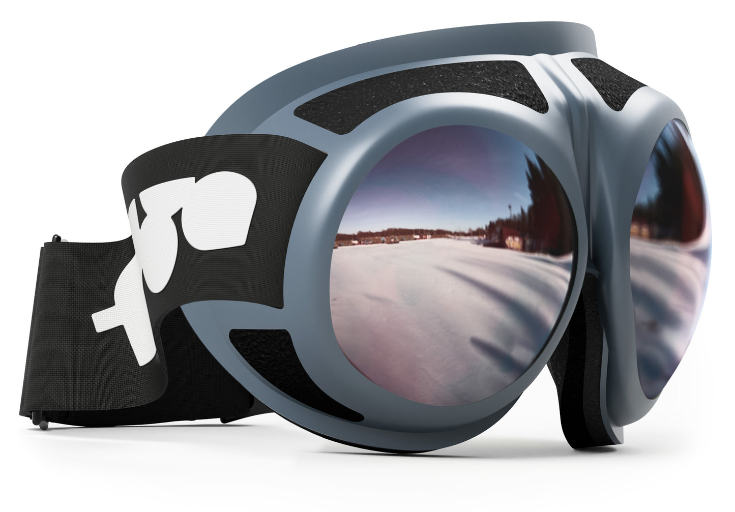 Rovfluga Goggles - Super Silver | Orange Lens