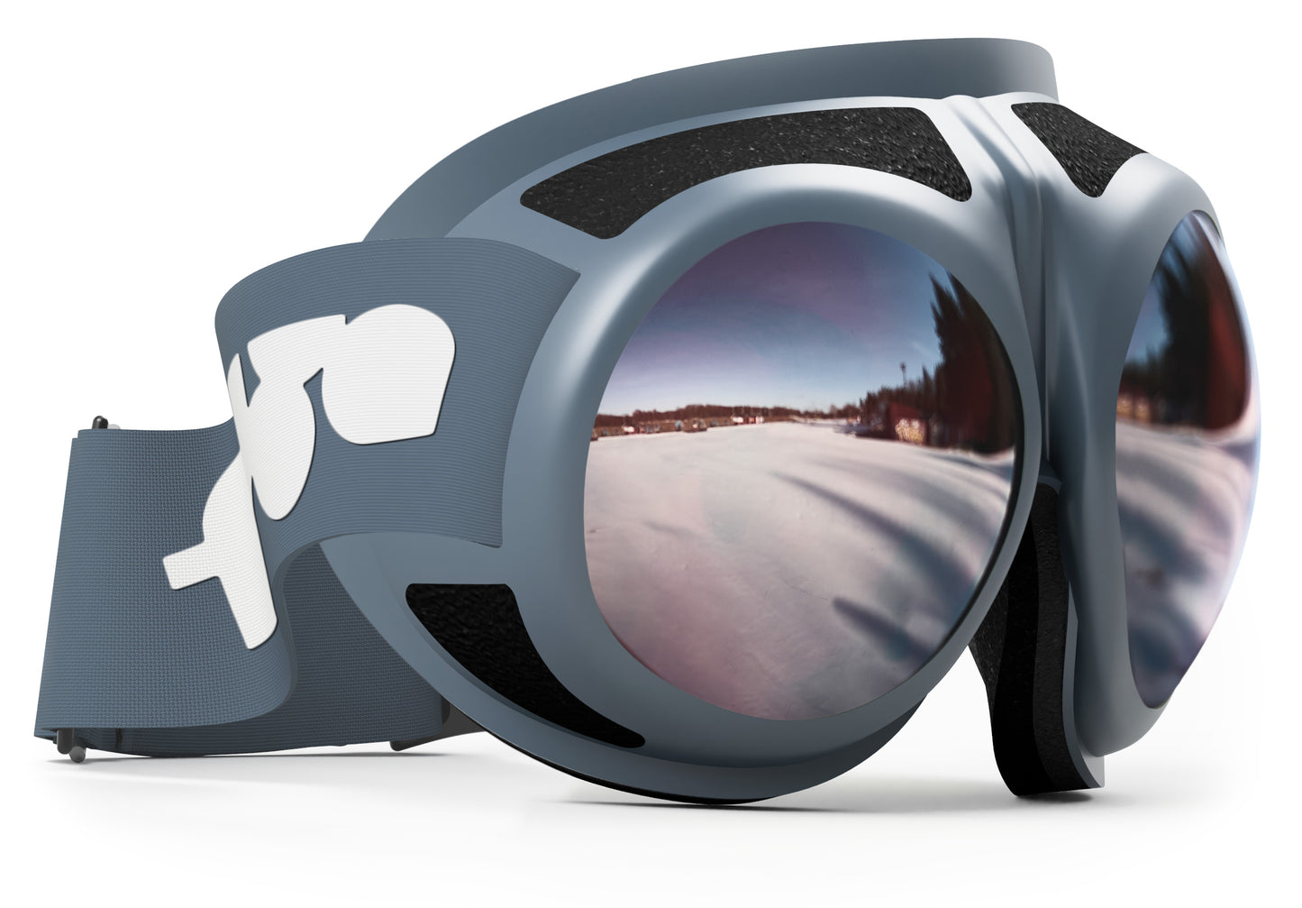 Rovfluga Goggles - Super Silver | Orange Lens