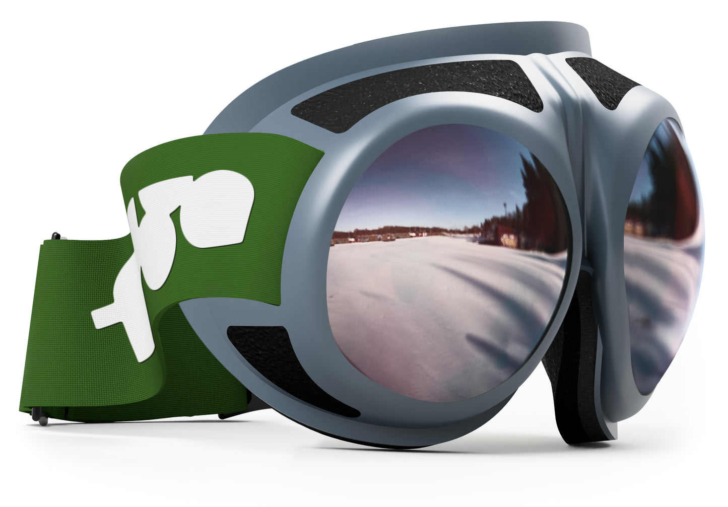 Rovfluga Goggles - Super Silver | Orange Lens