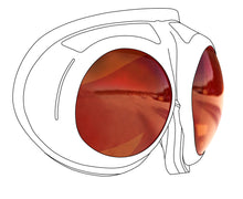 Load image into Gallery viewer, Clear orange high contrast lenses by Zeiss for Fluga goggles.
