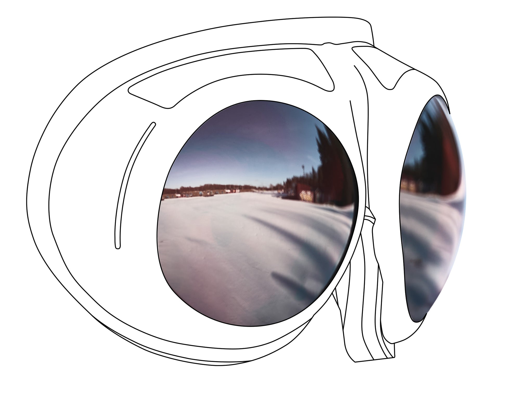 Zeiss orange high contrast lenses with silver mirror for Fluga goggles.