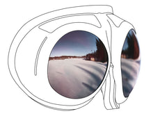 Load image into Gallery viewer, Zeiss orange high contrast lenses with silver mirror for Fluga goggles.
